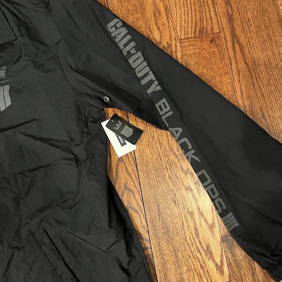 NWT Supra x Call Of Duty Black Opps Snap Windbreaker Coaches Jacket Black Men XL - Picture 3 of 14